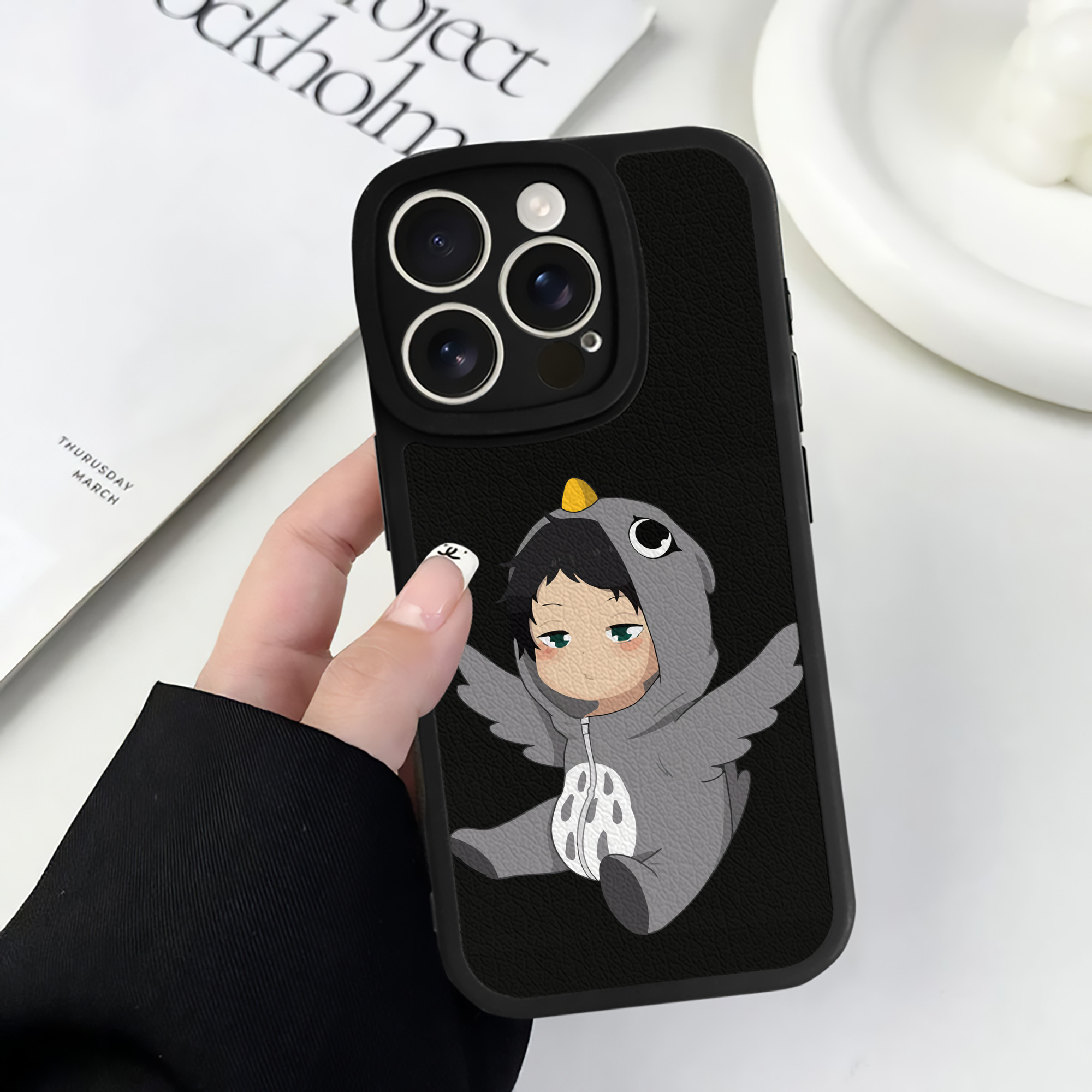 （画像用） ハイキュー!! Haikyu!! 【iPhone 16シリーズ対応】シリコンスマホケース（レザー調） 材質：シリコン